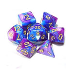 Turquoise Purple Polyhedral Dice Set