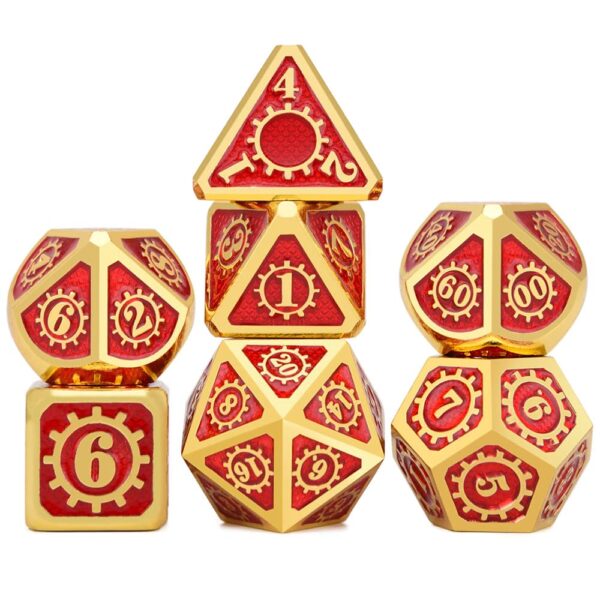 Metal Dice - Steampunk Red